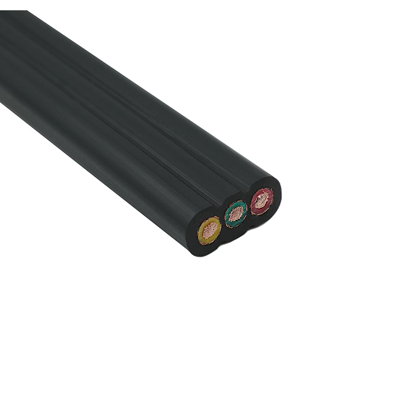 Medené jadro, PVC izolovaný PVC plášť, tienený plochý kábel výťahu