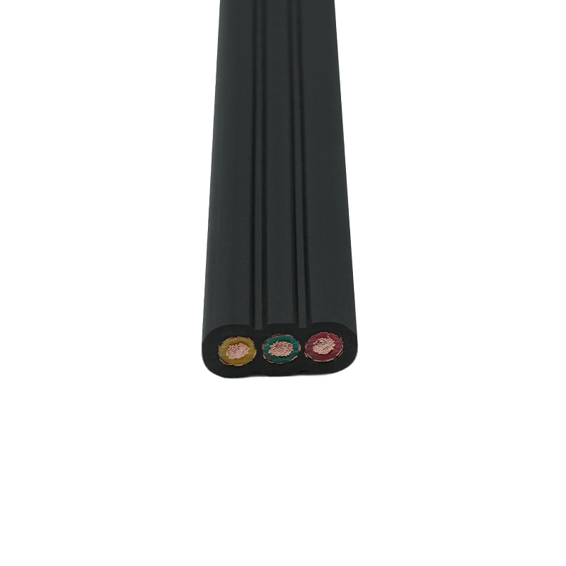 Medené jadro, PVC izolovaný PVC plášť, tienený plochý kábel výťahu