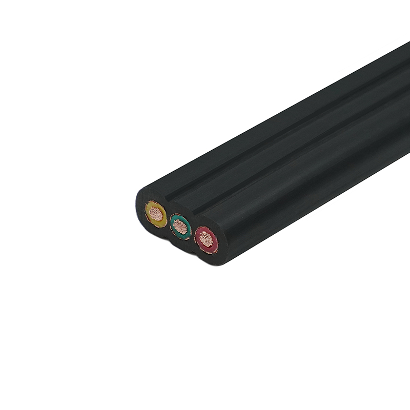 Medené jadro, PVC izolovaný PVC plášť, tienený plochý kábel výťahu