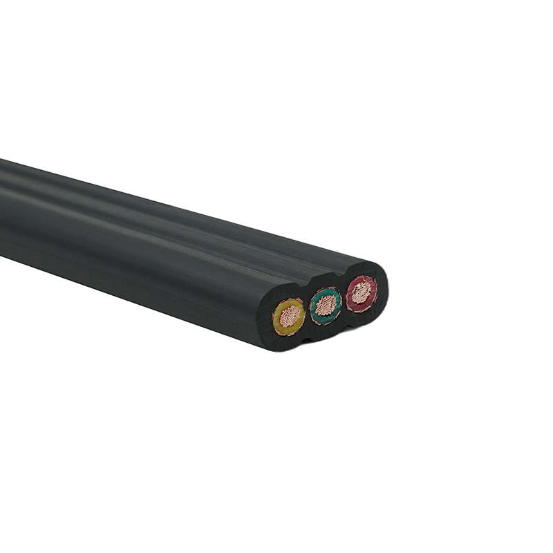 Medené jadro, PVC izolovaný PVC plášť, tienený plochý kábel výťahu